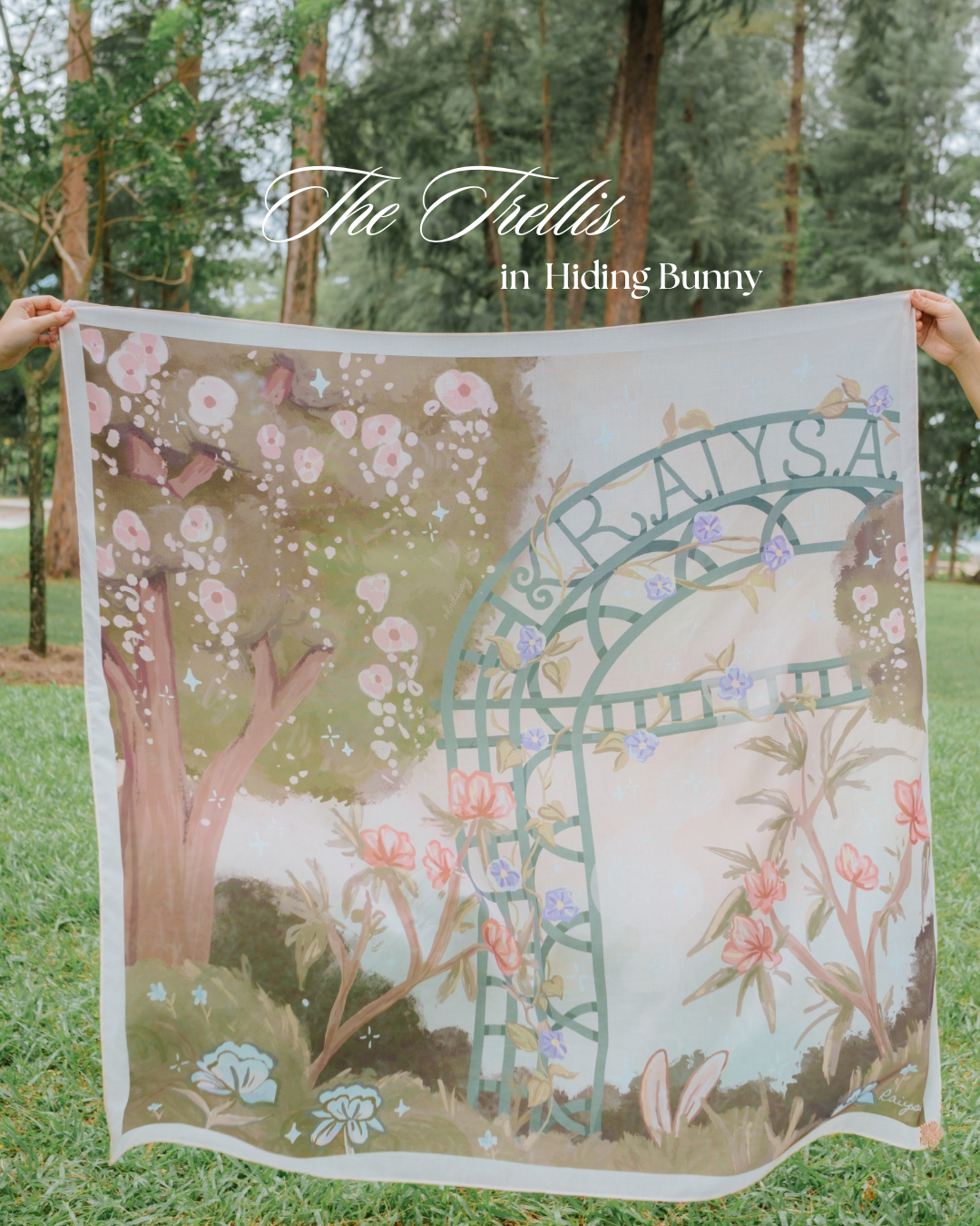 The Trellis in Hiding Bunny (Square)